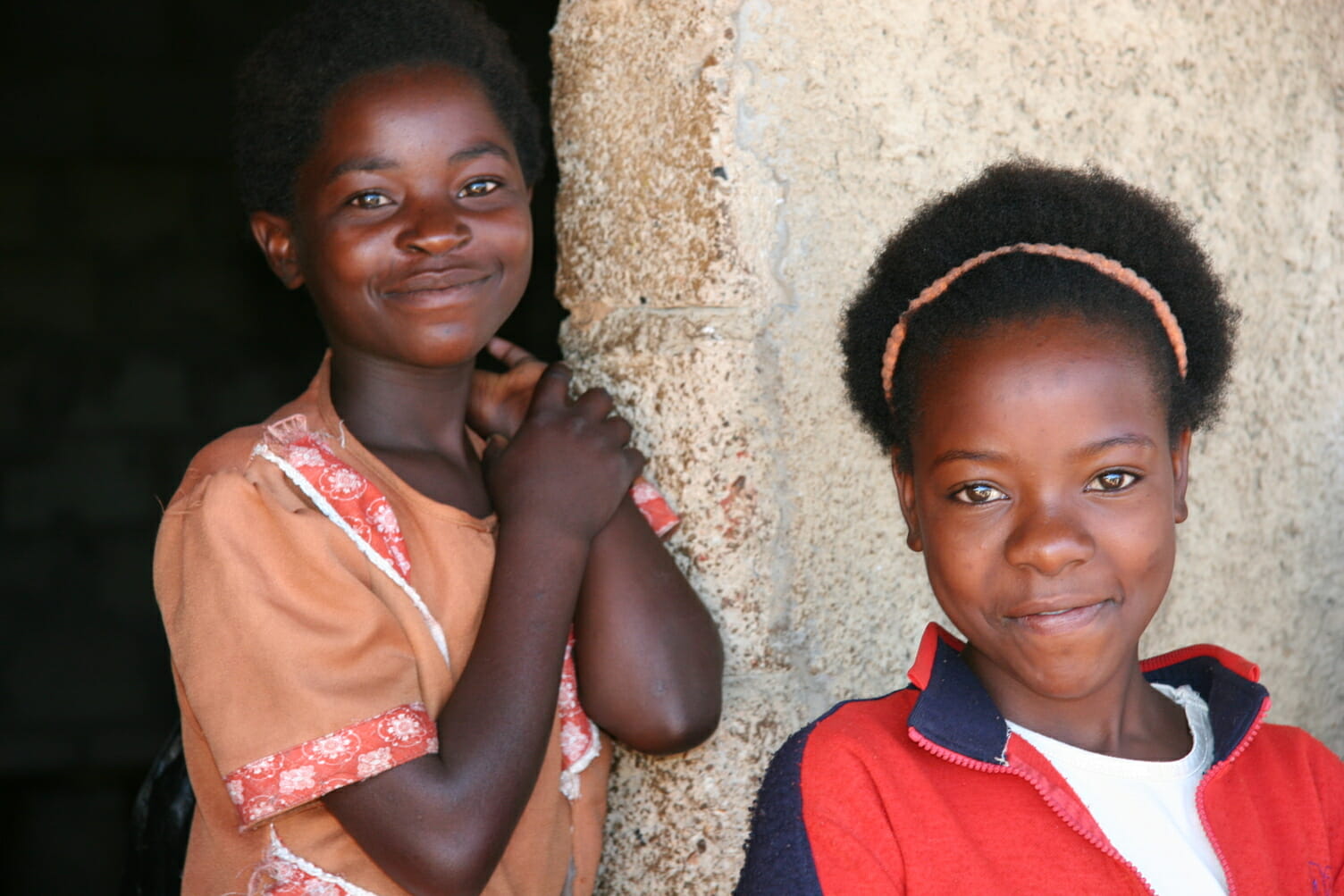 two smiling girls